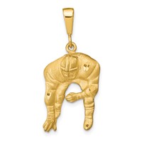 10K Yellow Gold Football Player Charm view 1