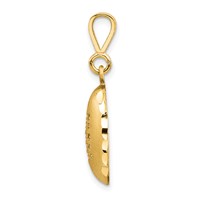 10K Yellow Gold Football Charm view 2