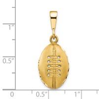 10K Yellow Gold Football Charm view 3