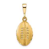 10K Yellow Gold Football Charm view 1