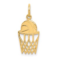 10K Basketball and Net Charm view 1