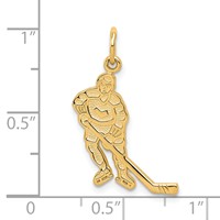 10K Hockey Player Charm view 3