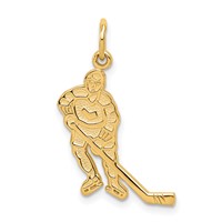 10K Hockey Player Charm view 1