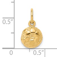10K Yellow Gold Soccer Ball Charm view 3