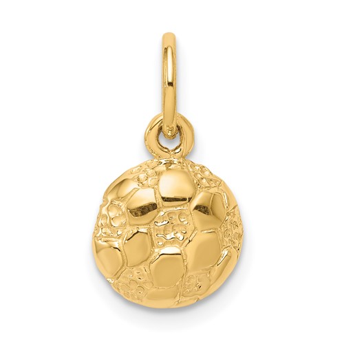 10K Yellow Gold Soccer Ball Charm