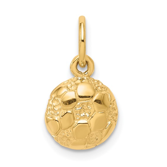 Gold Polished Soccer Pendants
