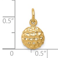 10K Yellow Gold Golf Ball Charm view 3