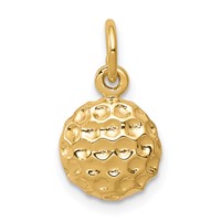 10K Yellow Gold Golf Ball Charm view 1