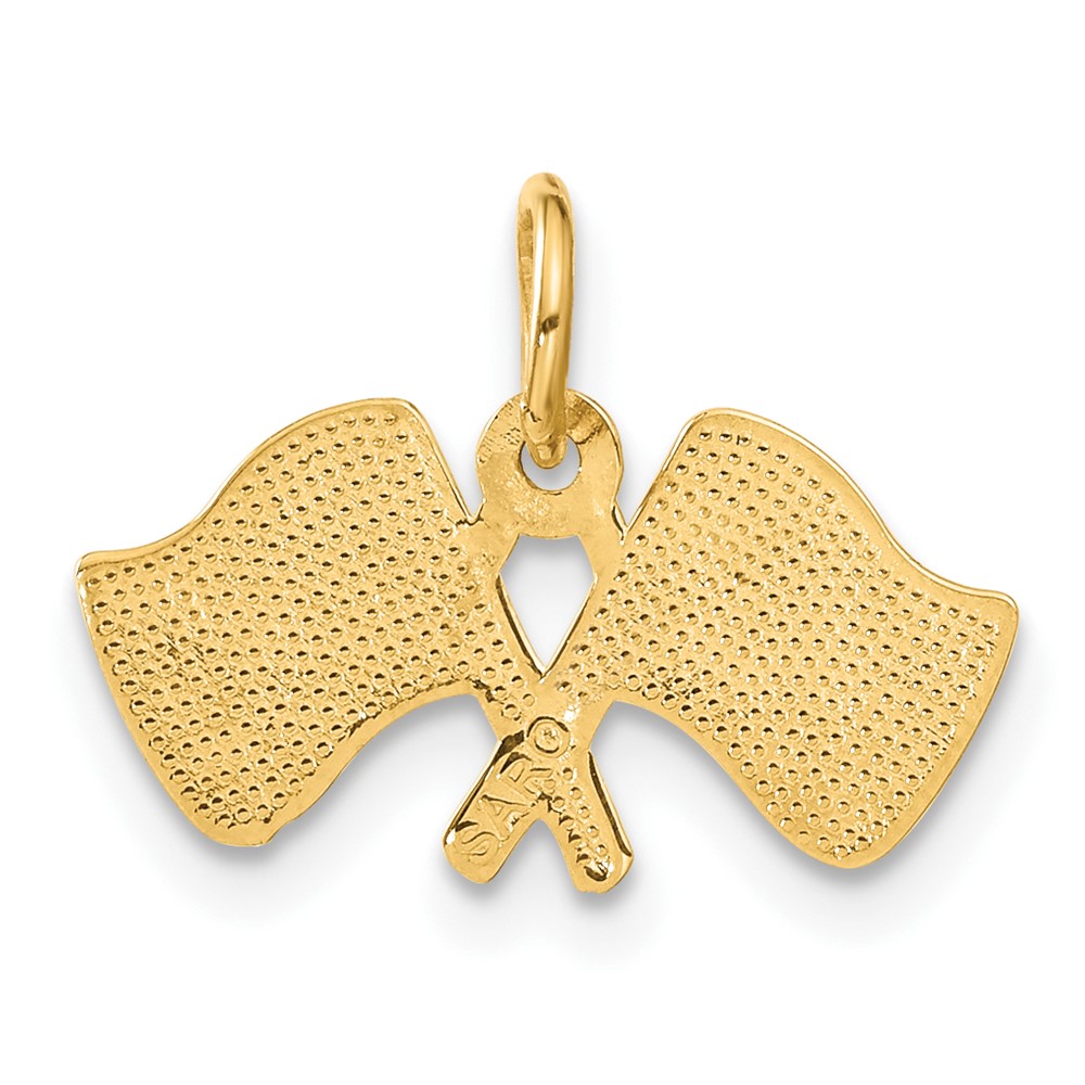 10k Racing Flags Charm (10C1877)