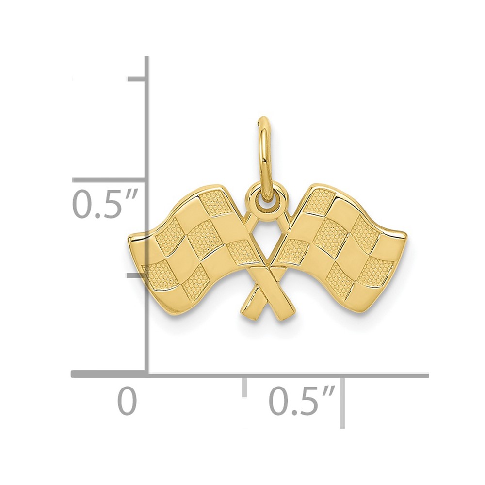 10k Racing Flags Charm (10C1877)