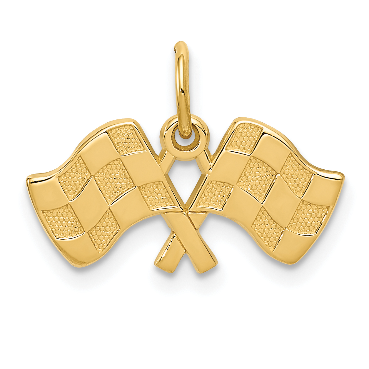 10k Racing Flags Charm (10C1877)