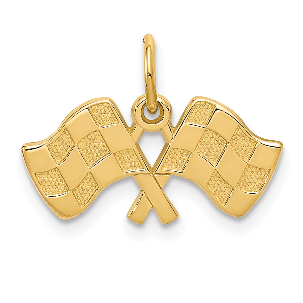10k Racing Flags Charm (10C1877)