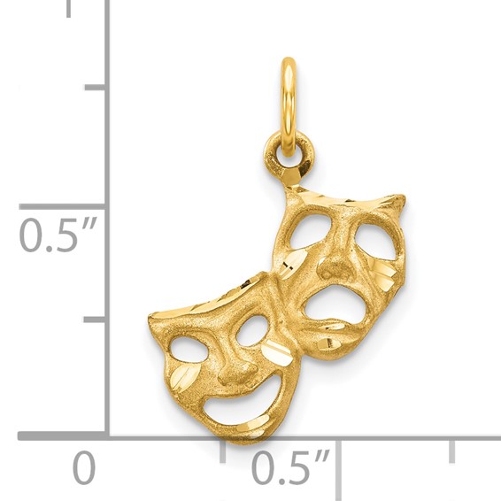 Gold Comedy/Tragedy Charm