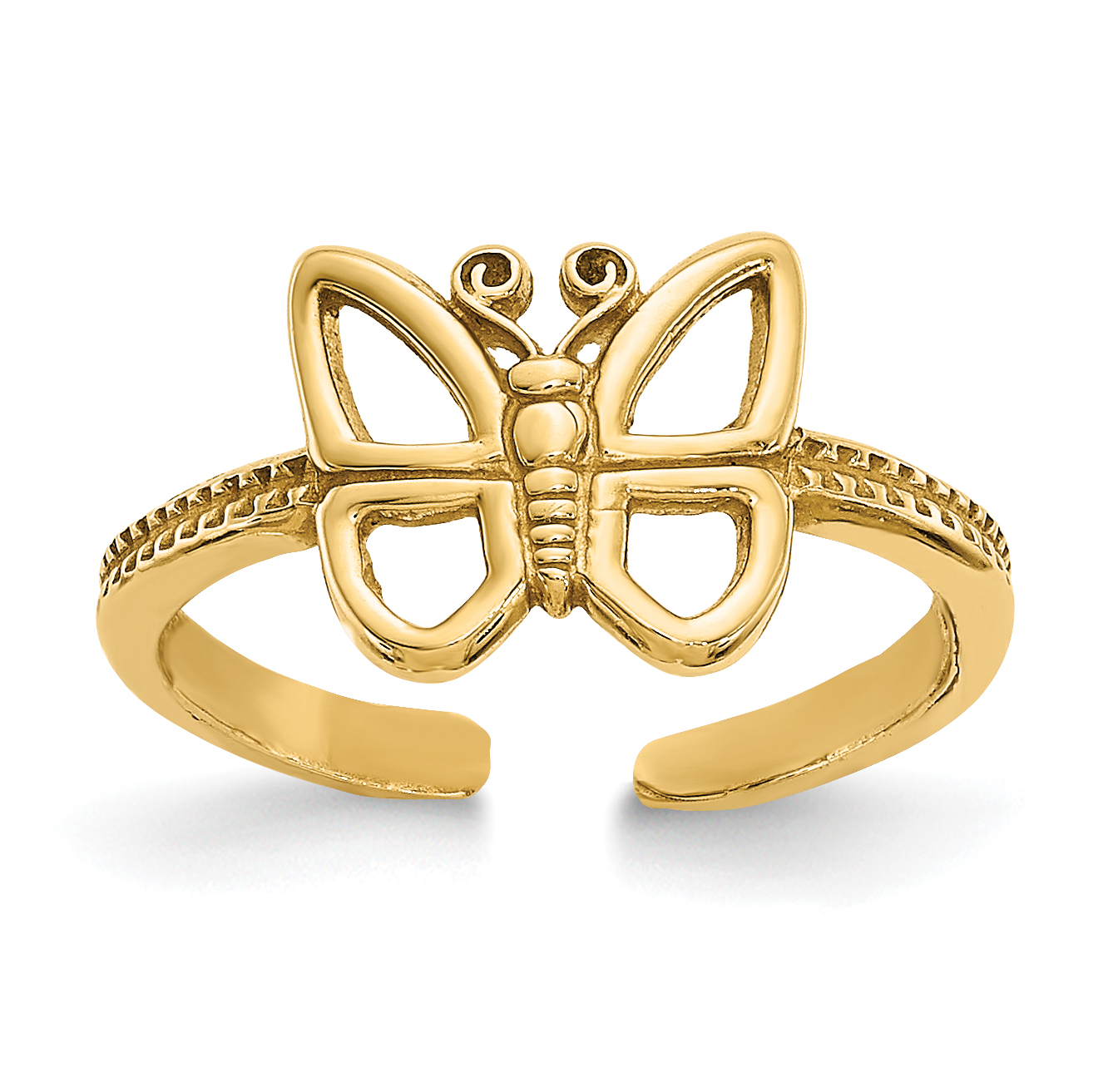 10k Butterfly Toe Ring (10C2067)