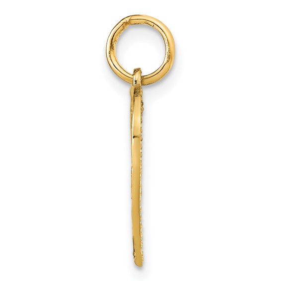 Gold LOVE Diamond-cut Heart Pendant