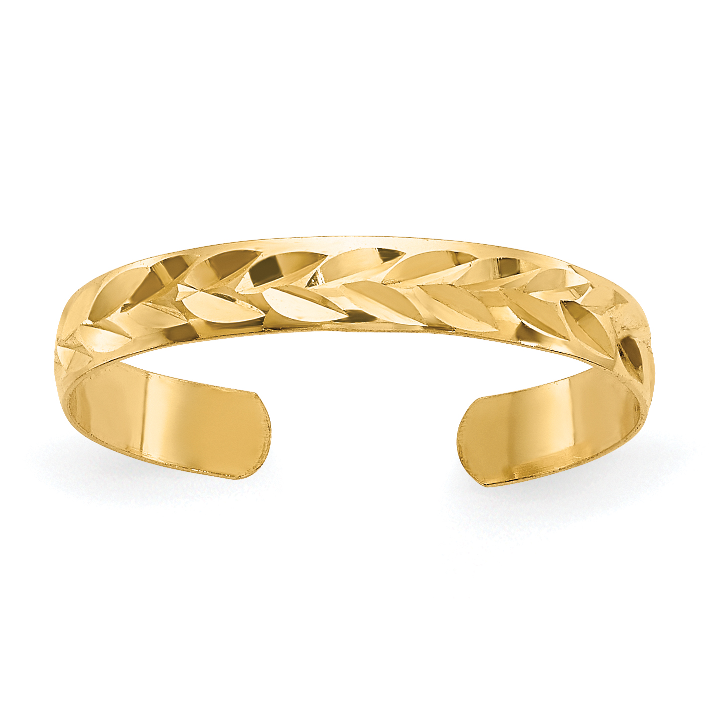 10K Diamond-Cut Toe Ring (10C2095)