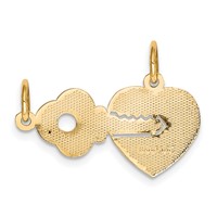 10K Yellow Gold HE Who Holds the Key. Heart and Key 2-Piece Break-apart Charm view 4