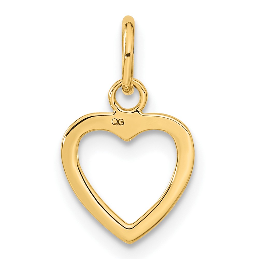 10K Polished Cut-out Heart Pendant (10C2152)