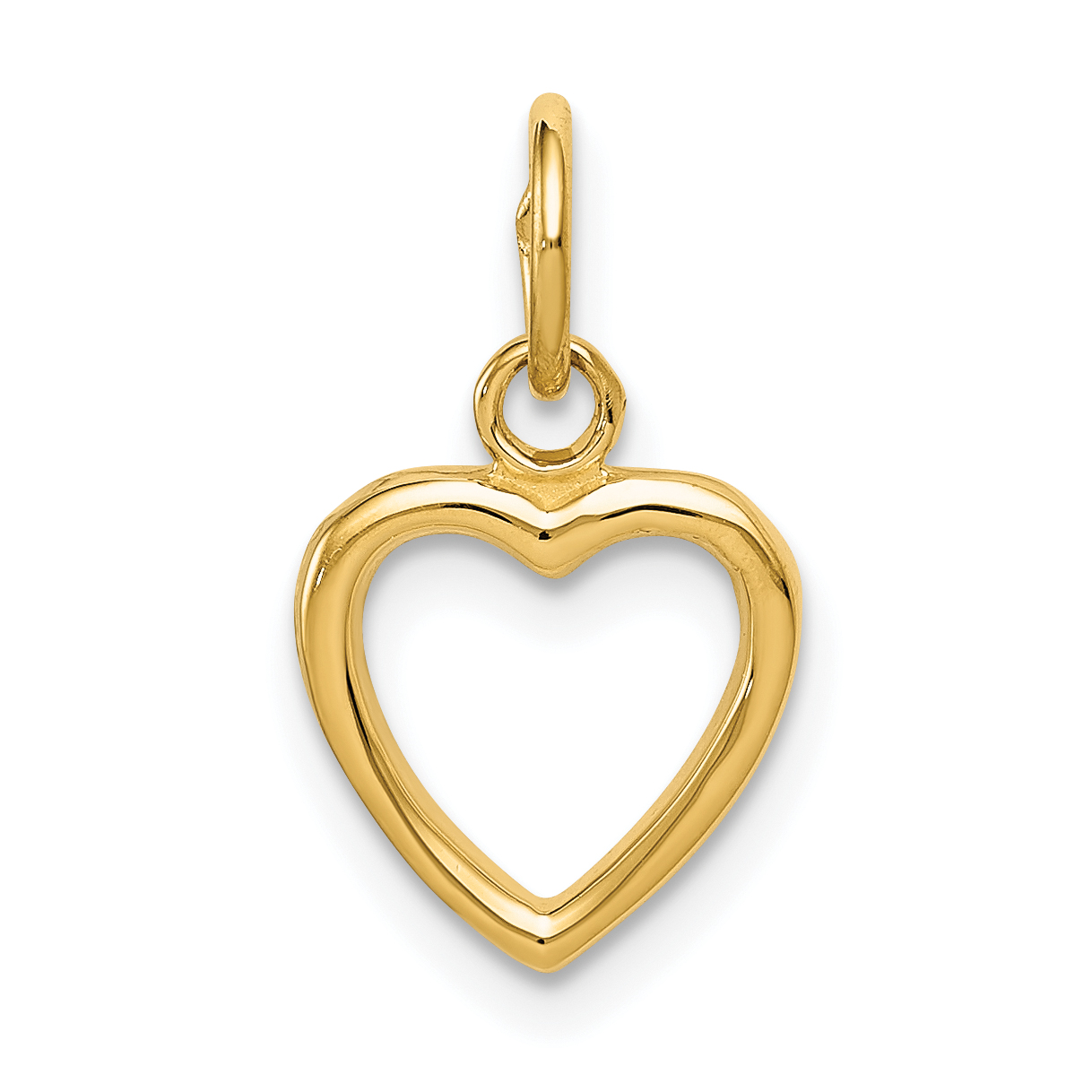10K Polished Cut-out Heart Pendant (10C2152)