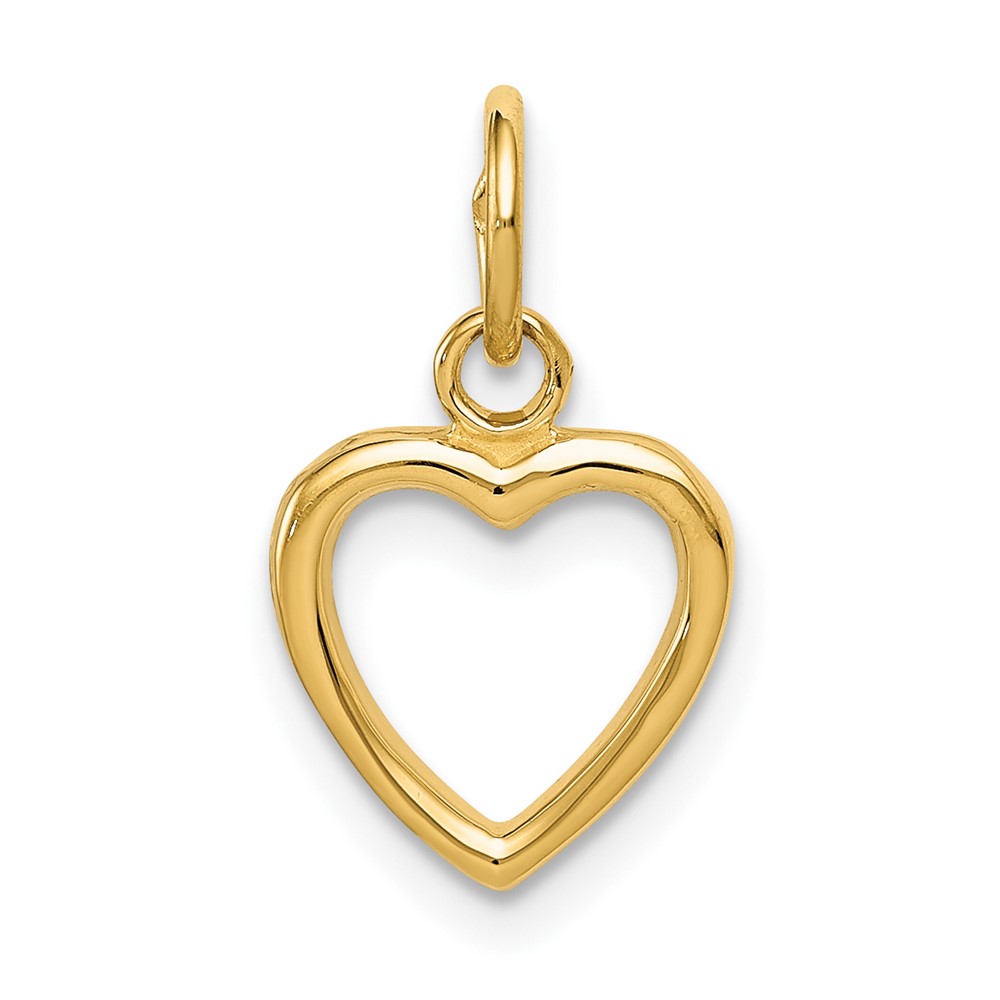 10K Polished Cut-out Heart Pendant (10C2152)