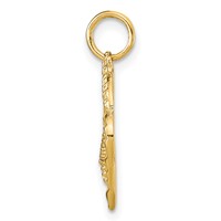10K Yellow Gold Double Heart Charm view 2