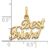 10K Yellow Gold Best Friend Charm view 3