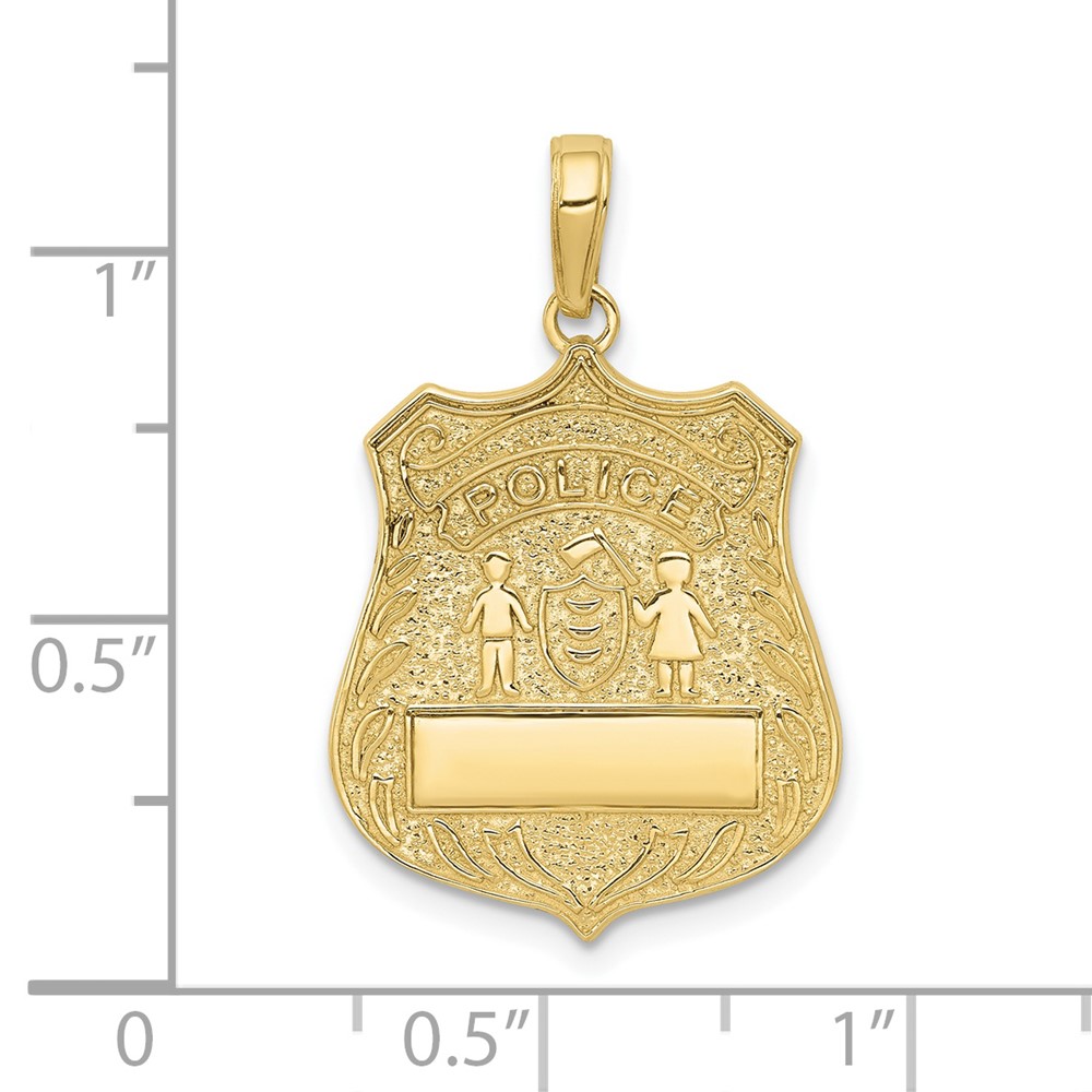 10k Large Police Badge Pendant (10C2253)
