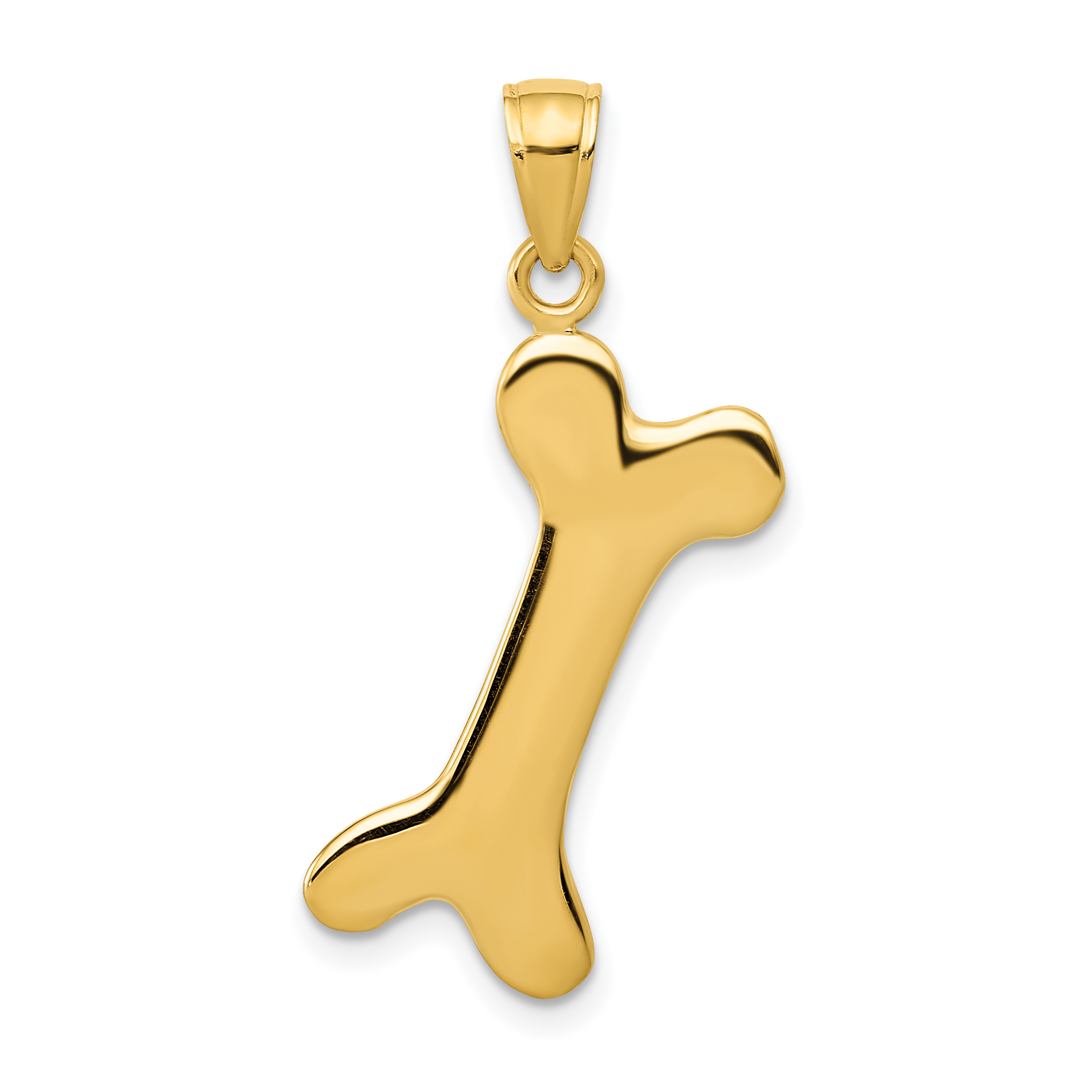 10k 3-D Dog Bone Pendant (10C2361)