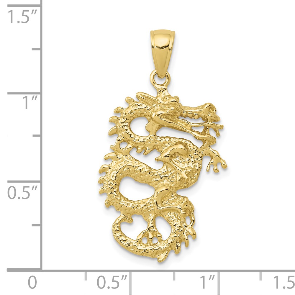 10k Solid 3-D Dragon Pendant (10C2375)