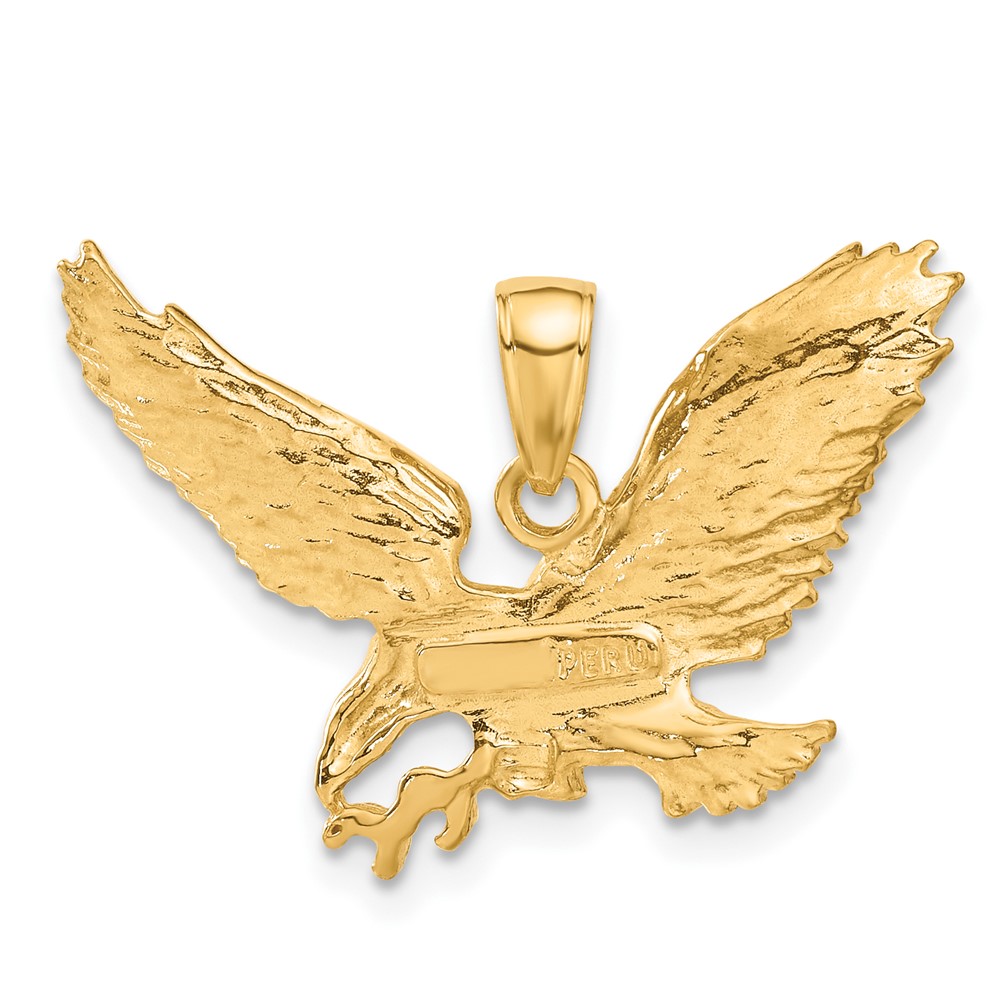 10k Solid Polished Eagle Pendant (10C2425)