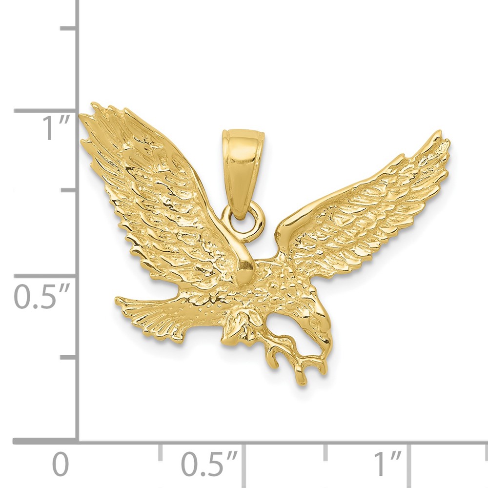 10k Solid Polished Eagle Pendant (10C2425)