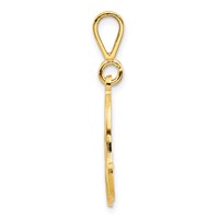 10K Yellow Gold Large Filigree Initial a Pendant view 2