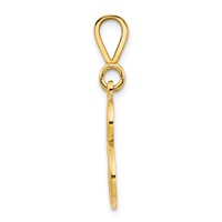 10K Yellow Gold Large Filigree Initial B Pendant view 2