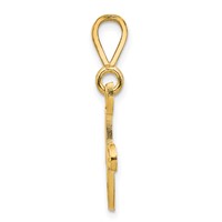 10K Yellow Gold Large Filigree Initial F Pendant view 2