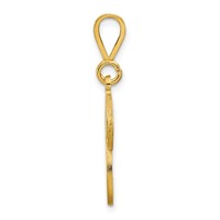 10K Yellow Gold Large Filigree Initial P Pendant view 2