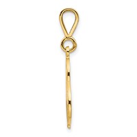 10K Yellow Gold Large Filigree Initial S Pendant view 2