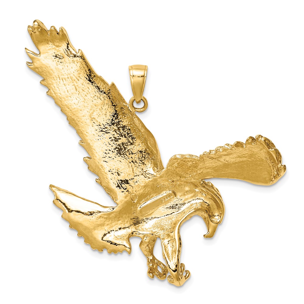 10k Solid Polished Eagle Pendant (10C2430)