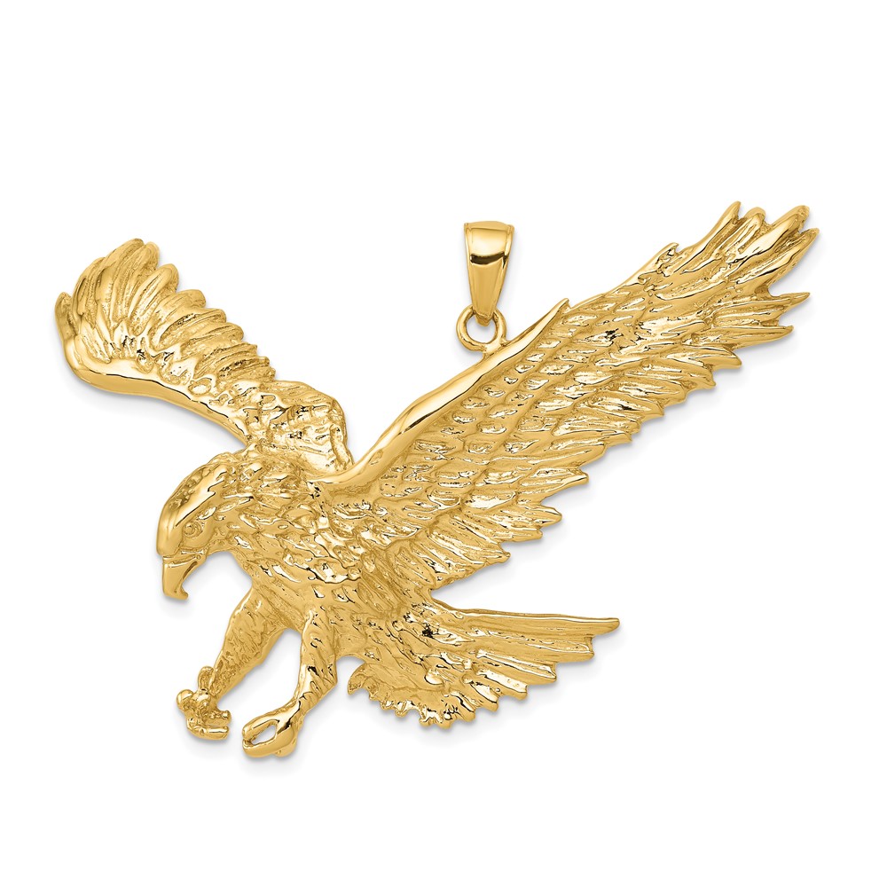 10k Solid Polished Eagle Pendant (10C2430)
