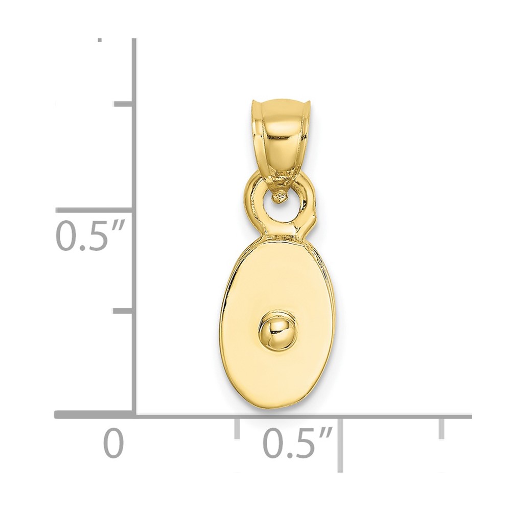 10K Polished 3-D Moveable Pulley Charm (10C2479)