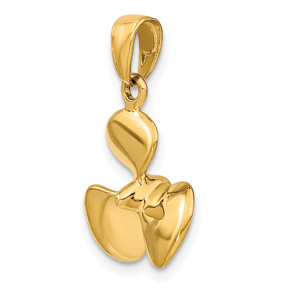 10K Polished 3-D Propeller Pendant (10C2480)