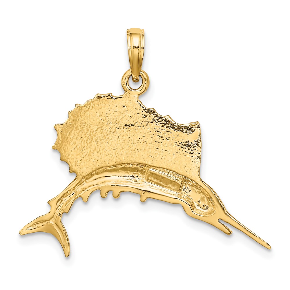 10k Polished Sailfish Pendant (10C2581)