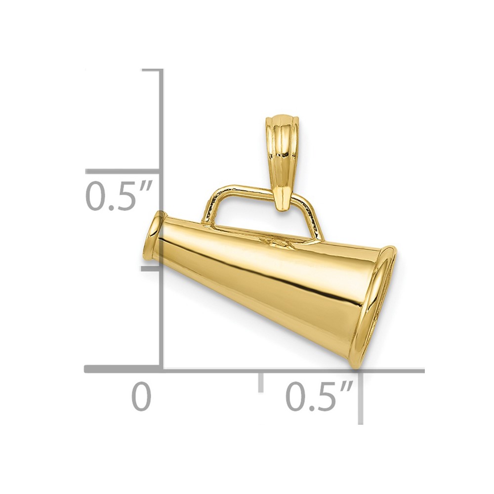10K Polished 3-D Small Megaphone Pendant (10C2632)