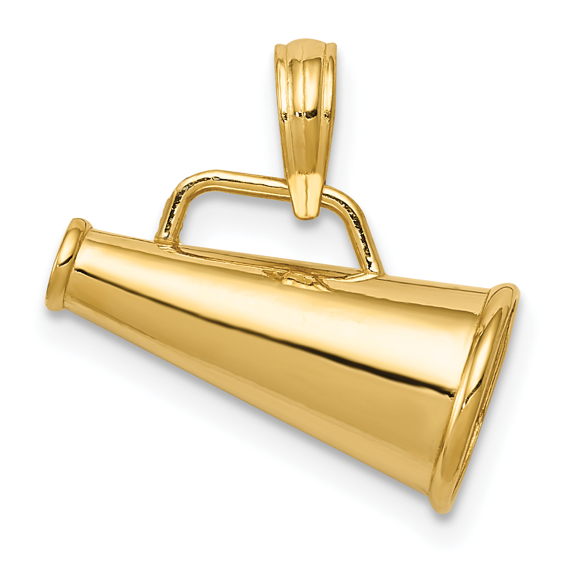 10K Polished 3-D Small Megaphone Pendant (10C2632)