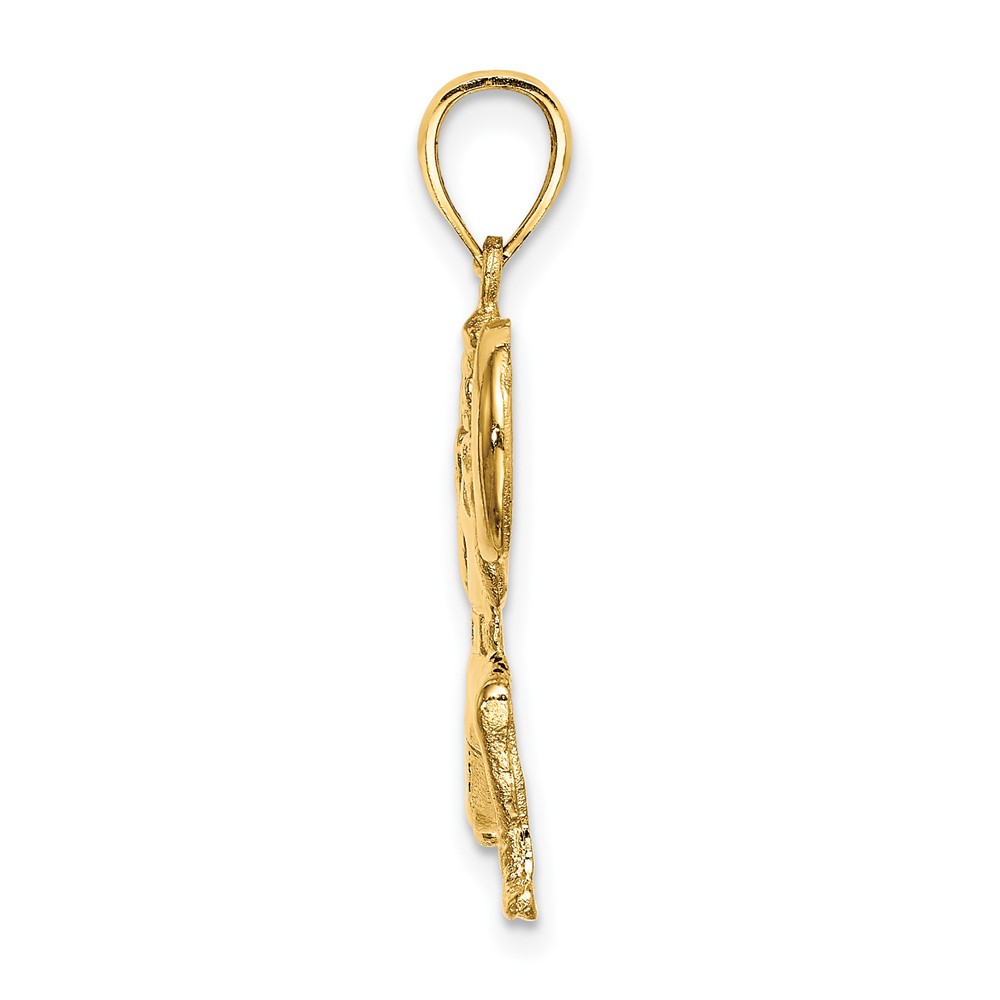 10k Solid Polished Weightlifter Charm (10C2640)