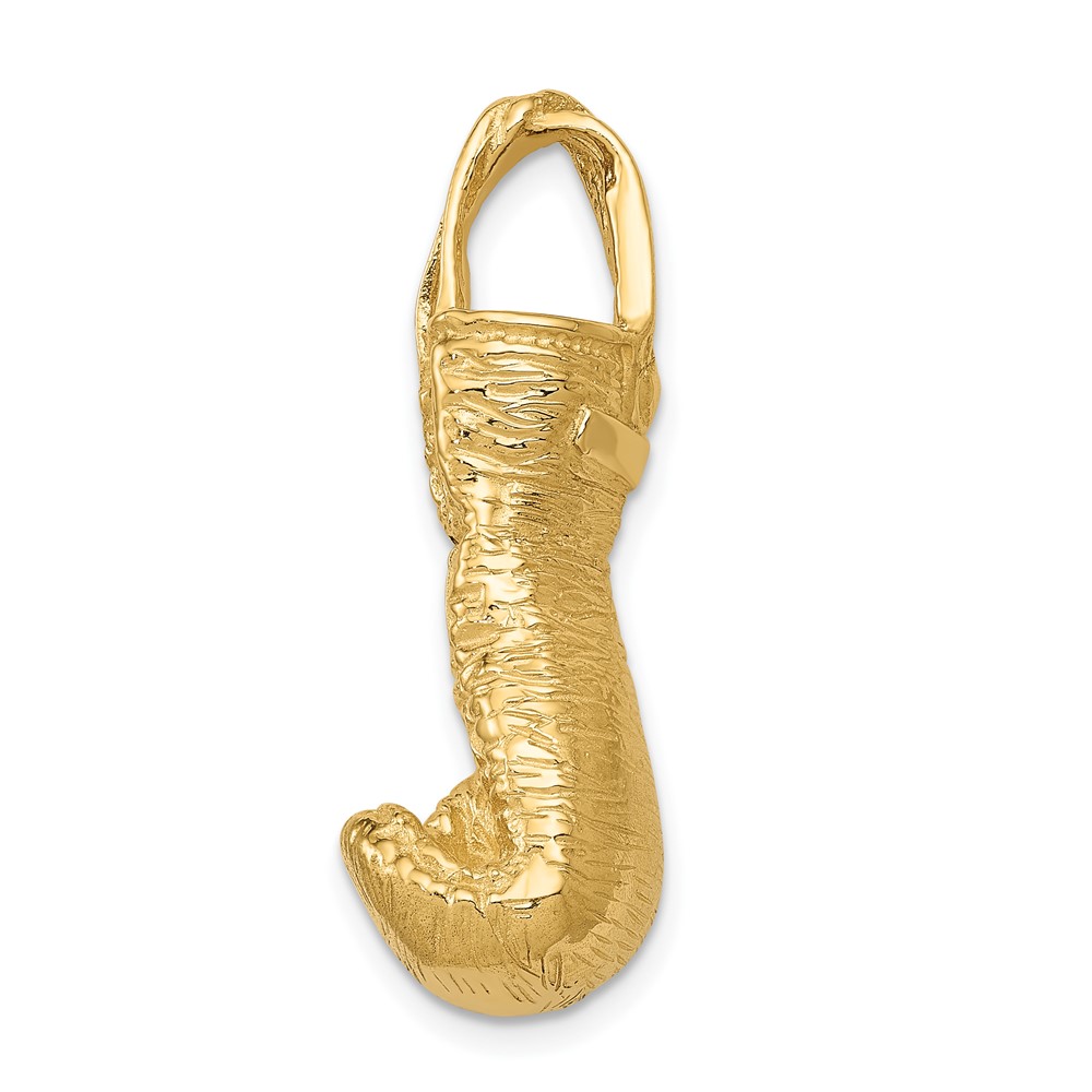 10K Hollow Polished 3-D Boxing Glove Pendant (10C2645)