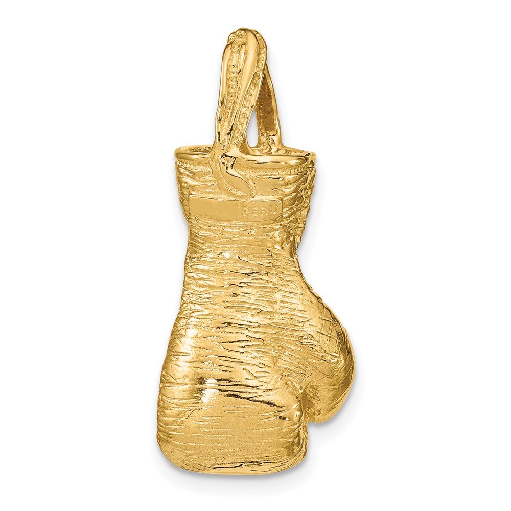 10K Hollow Polished 3-D Boxing Glove Pendant (10C2645)