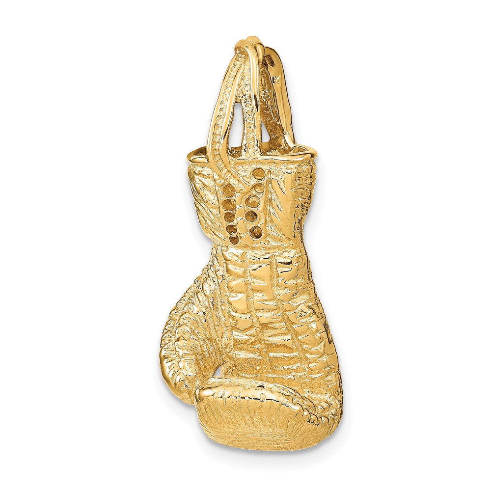 10K Hollow Polished 3-D Boxing Glove Pendant (10C2645)