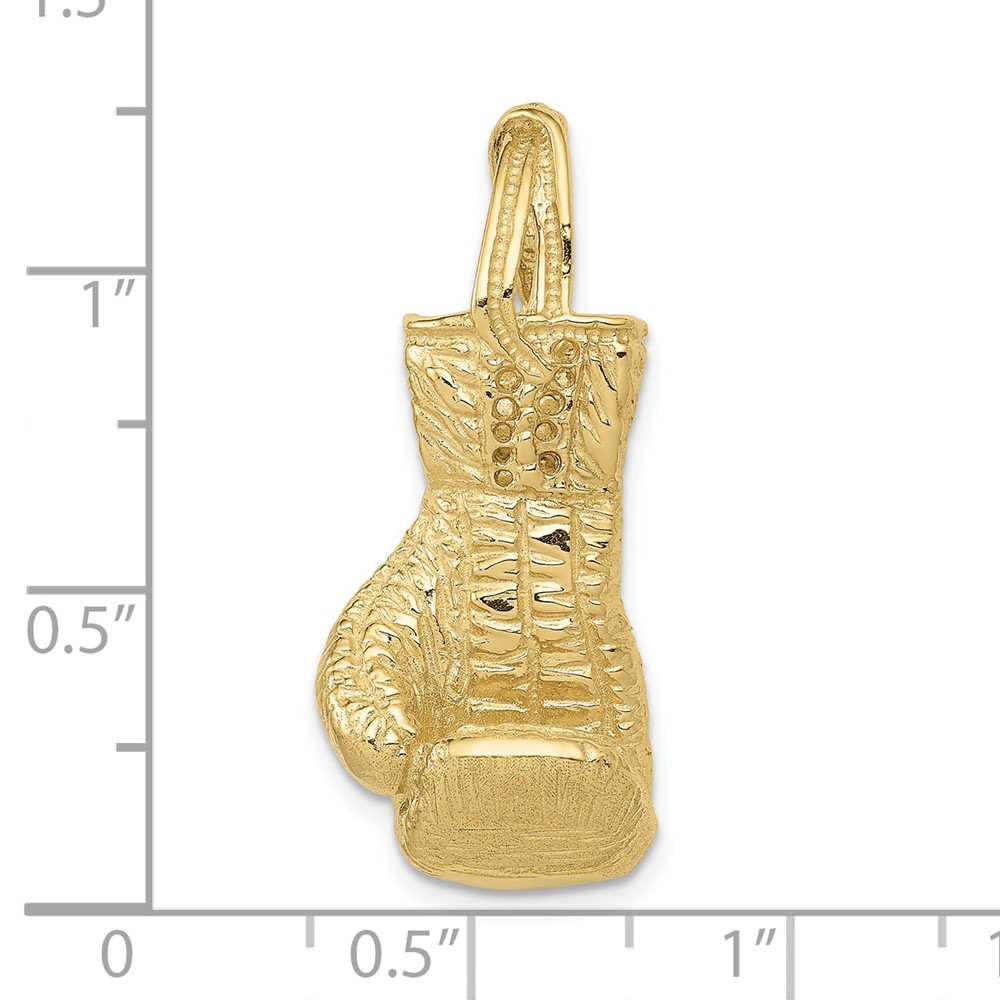 10K Hollow Polished 3-D Boxing Glove Pendant (10C2645)