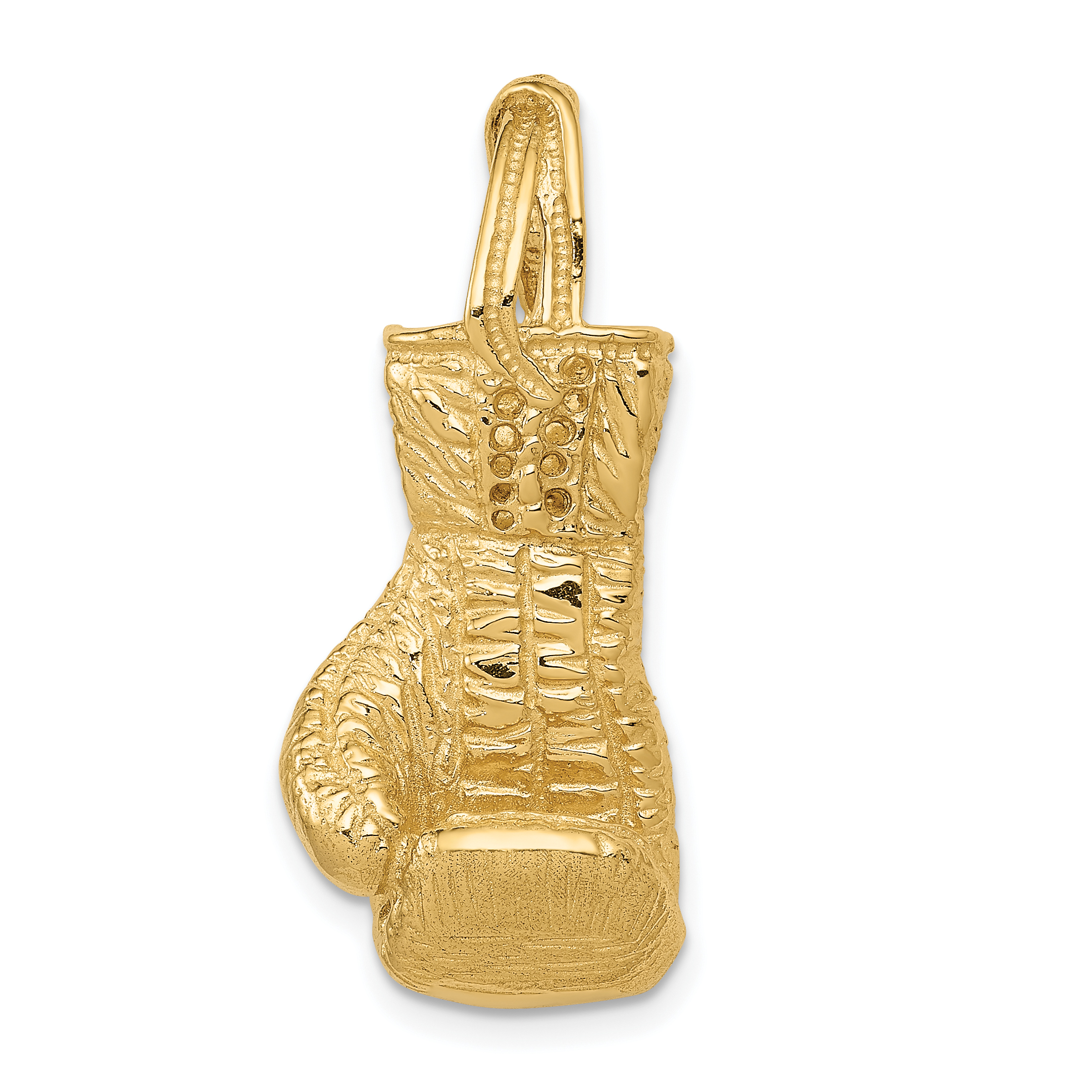 10K Hollow Polished 3-D Boxing Glove Pendant (10C2645)