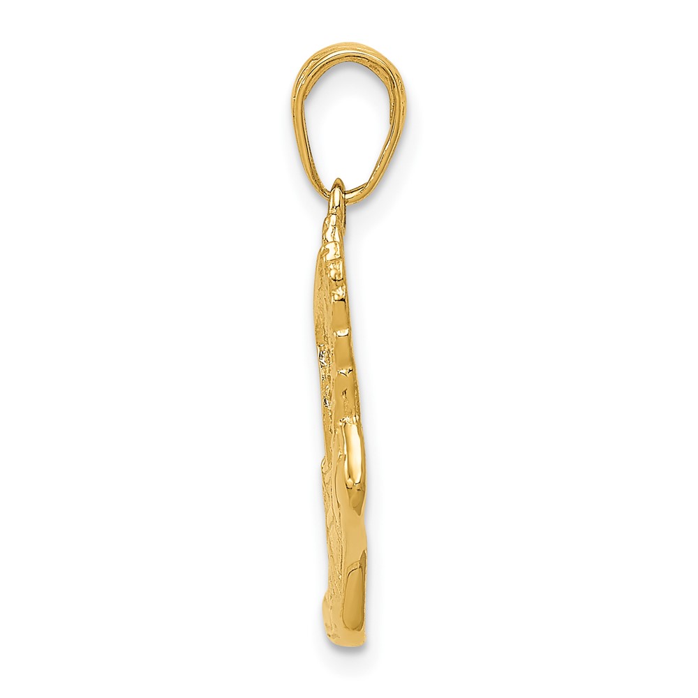 10K Polished Running Shoe Pendant (10C2660)